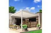 Pergola bioclimatica RIRI - JUVENTAS perpendicolare manovra elettrica 1 cilindro