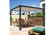 Pergola bioclimatica RIRI - AURORA manovra elettrica 1 cilindro a isola 3.50m x 3.99m  - 4