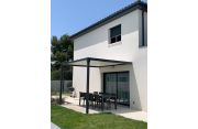 Pergola bioclimatica RIRI - AURORA manovra elettrica 1 cilindro facciata 3.50m x 3.99m  - 8