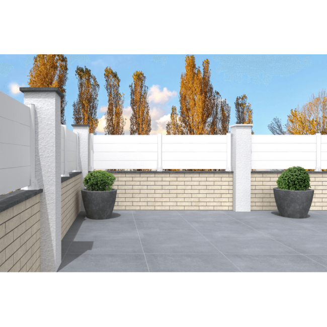 Recinzione in alluminio pannello pieno in kit  - 1 2