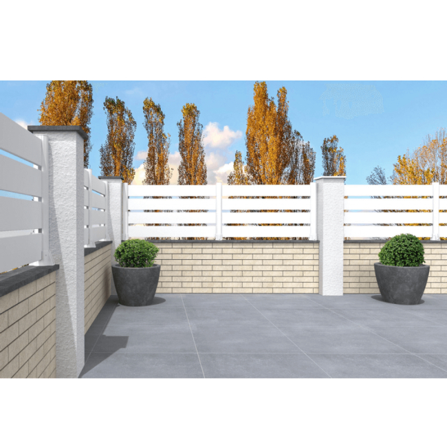 Recinzione in alluminio con pannello traforato in kit  - 1 2