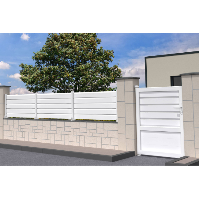 Cancello pedonale a battente in alluminio misto in kit RIRI - 1 2