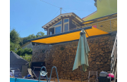 Tenda da Sole cassonetto VENERE RIRI - Colore Telaio - RAL7016 Antracite - Colore Tela T124 Giallo - 300gr