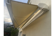 Colore Telaio - RAL9010 Bianco - Colore Tela 004B - Beige Chiaro - 250gr